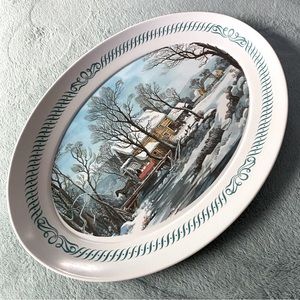 Vintage Brookpark Currier & Ives Platter